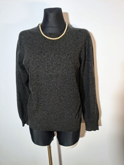 Antracytowy wełniany sweterek damski r. L/XL
