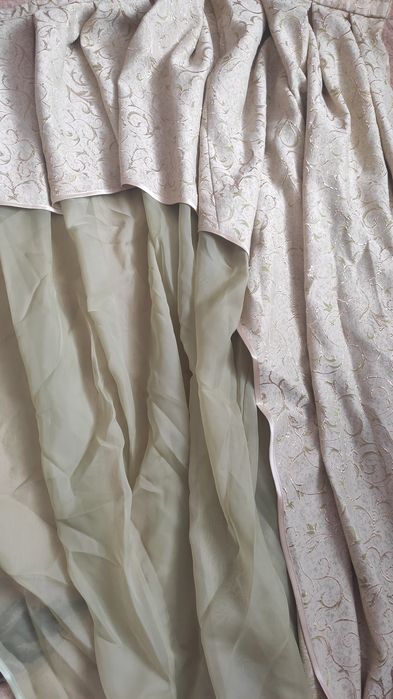 Штори оливкові кімната зал