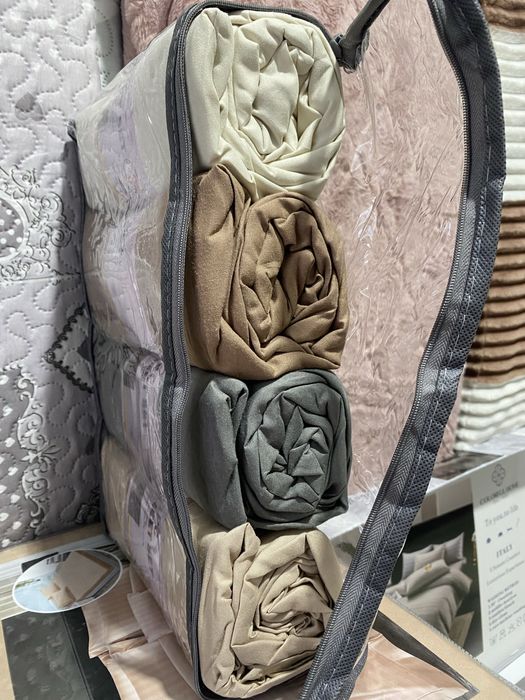 Однотонні трикотажні набори простинь повністю на резинці, фірми Koloco