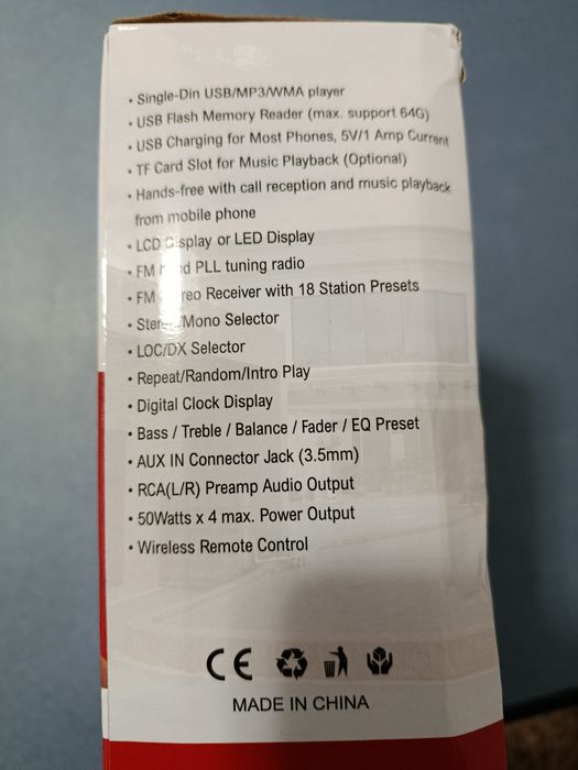 Rádio de carro novo por estrear tem tudo