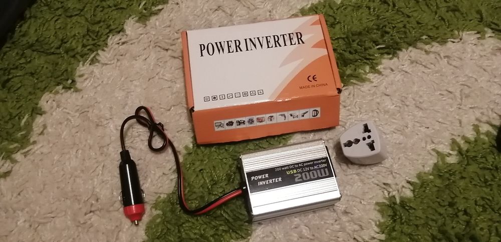 Інвертор 12V - 220V - 200W Авто портативний перетворювач напруги +USB