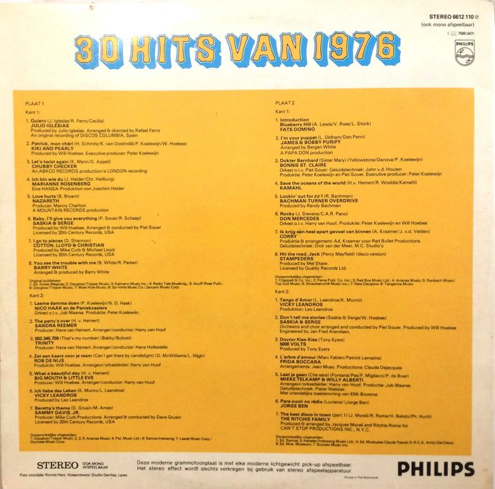 30 Hits van 1976
