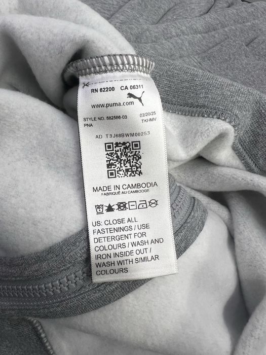 Костюм чоловічий утеплюючий Puma S M оригінал на флісі пума зіп худі