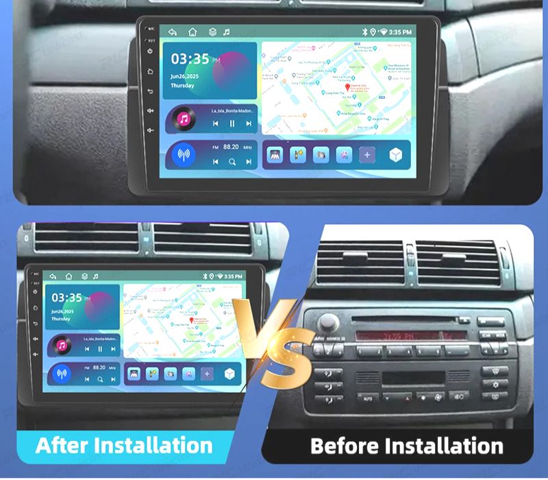 RÁDIO GPS ANDROID 13 BMW E46 98-07