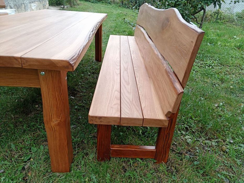 Стіл лавки для саду дерев'яні