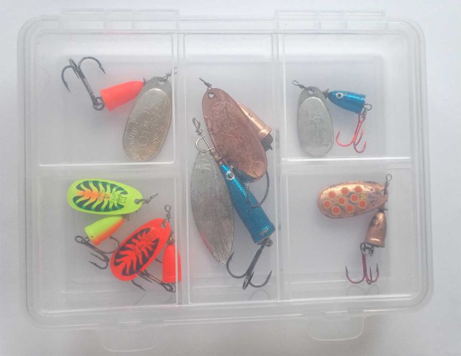 Blue Fox Super Vibrax błystki obrotowe 6, 5, 4 + pudełko.