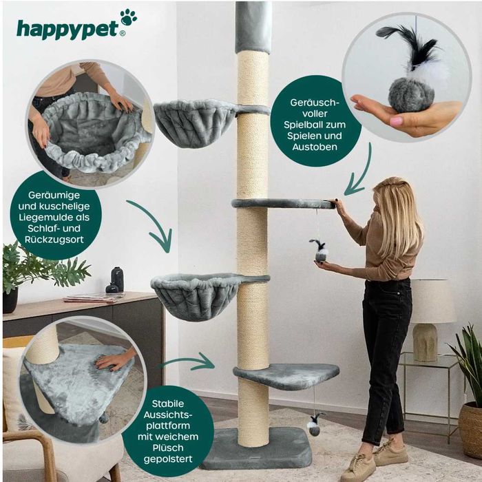 Drapak sufitowy HappyPet wyższe niż 220 cm