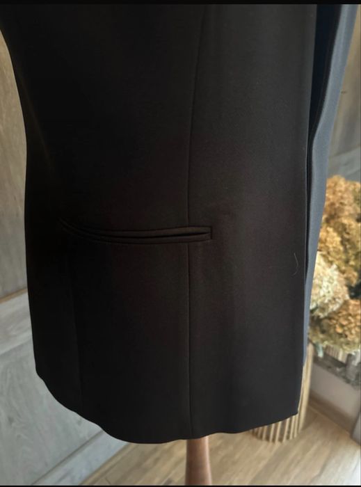 Zara czarna long jamizelka elegancka L 40