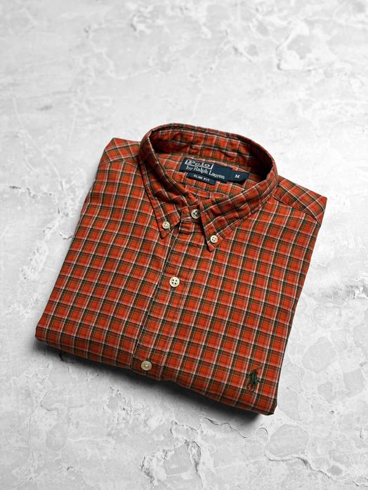 Bawełniana koszula w kratę M slim fit Ralph Lauren