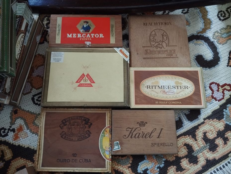 Caixas de charutos/cigarrilhas cubanas