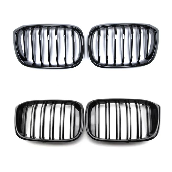 Ноздрі решітки радіатора BMW X3 G01 G08 / X4 G02 Black двореберна