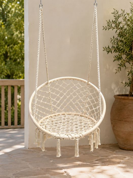 NOWY Huśtawka Makrama Boho Fotel Wiszący Balkon
