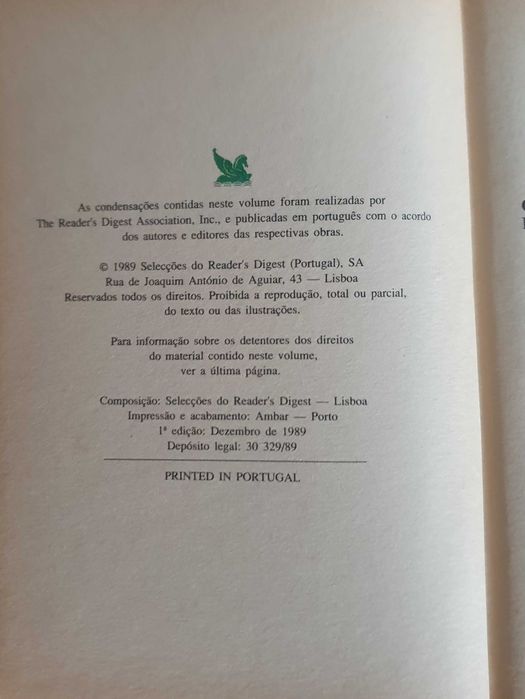 Livro Condensado Seleções Reader's Digest, com 4 obras (4 em 1) - 1989