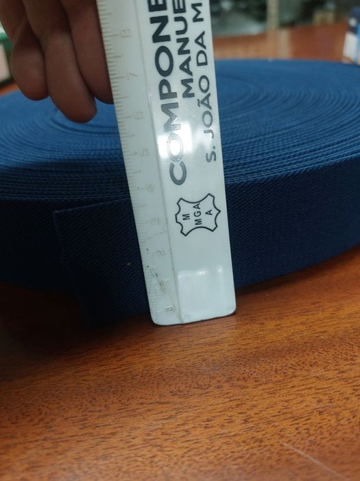 Elastico 4cm preto/ azul