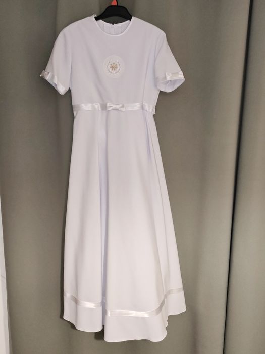 Biała alba sukienka komunijna  salon Klaudia 152cm