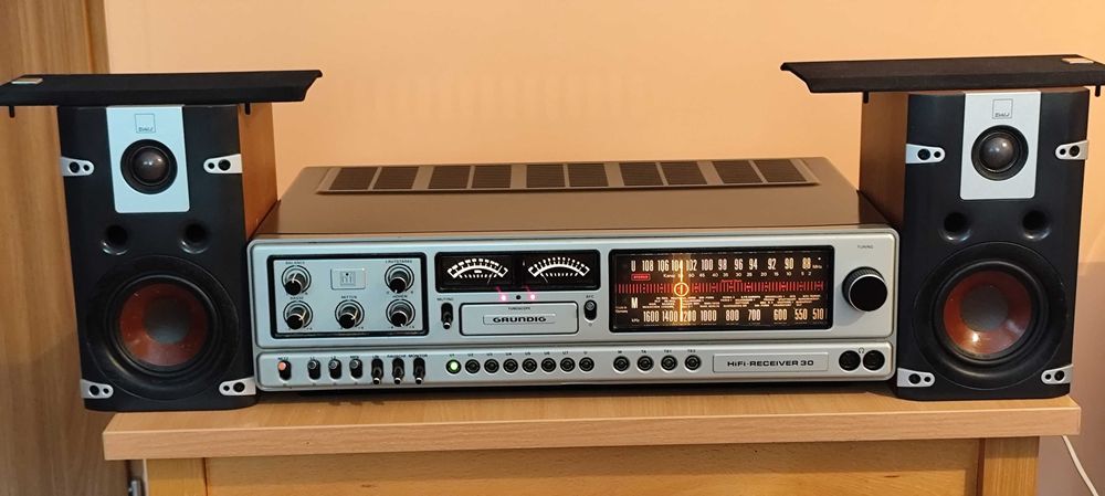 Grundig R30 stereofoniczny amplituner + kolumny Dali Lektor 1 + okablowanie