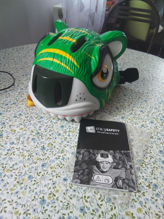 Детский шлем СrazySafety Green Tiger