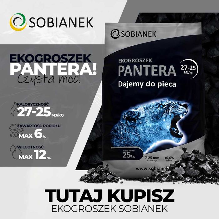 Groszek PANTERA Sobianek 27 MJ/kg – mocny, suchy, workowany