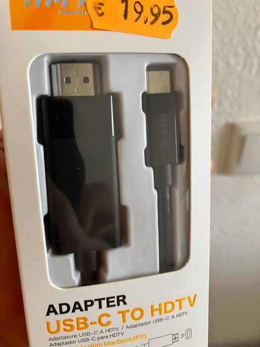 Cabo Adaptador USB-C para HDMI 4K [NOVO NA CAIXA]