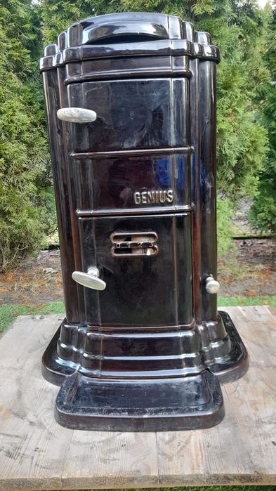 Piec koza kominek żeliwny szamot emaliowany genius