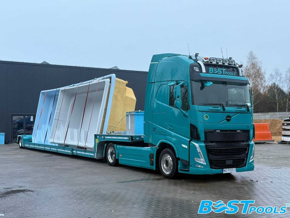 NOWOŚĆ ogrodowy basen z poliestru MALEDIVES 8x3x1.35m z izolacą