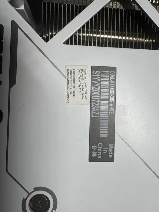 ASUS Dual GeForce RTX 4060 White OC