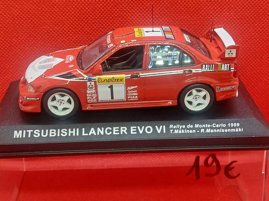 Miniaturas  1/43 Mitsubishi Rallyes em muito bom estado 8 diferentes