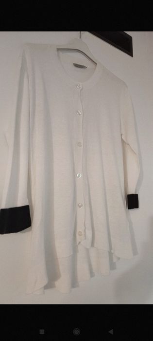 Ecru elegancki delikatny sweterek S