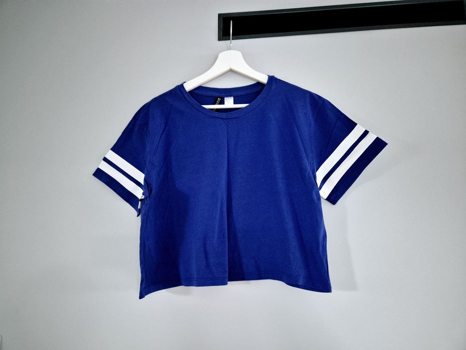 T-shirt L 40 H&M niebieski bluzka koszulka top