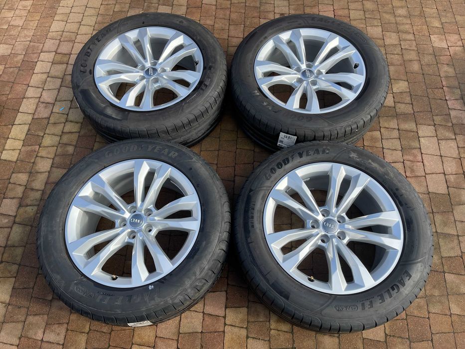 3740. Koła letnie Audi Q7 4M 5x112 ET28 oryginalne 255/55/19 Goodyear