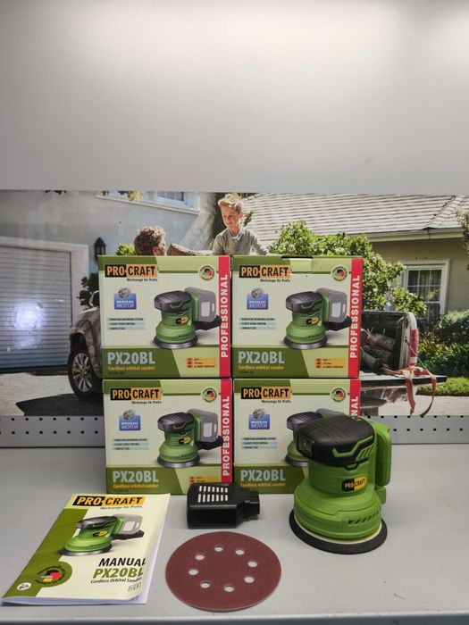 Акумуляторна ексцентрикова шліфмашина Procraft PX20BL (без акб та зп)