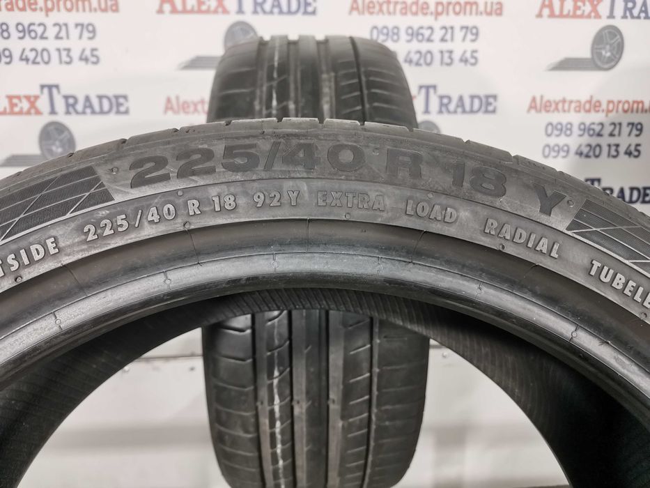 2 шт. 225/40 R18 Continental ContiSportContact 5 літні шини вживані