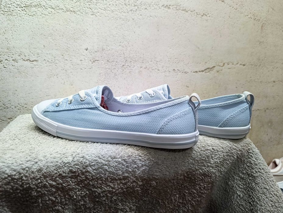 CONVERSE CHUCK TAYLOR ALL BALLET LACE r.38,5 błękitne stan idealny