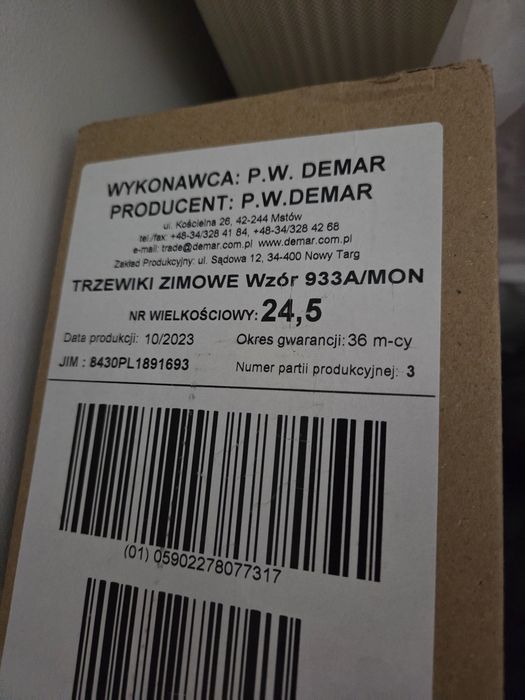 Trzewiki wojskowe zimowe