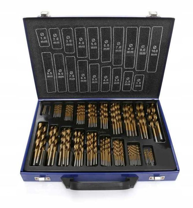 Wiertła tytanowe wiertło HSS-TIN zestaw 170szt