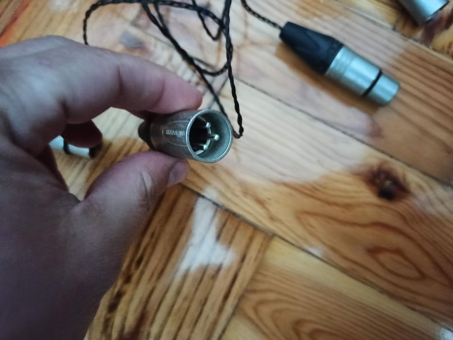 Cabos XLR banhados a prata com 1m