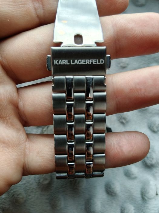Karl Lagerfeld zegarek uniseks, srebrny.