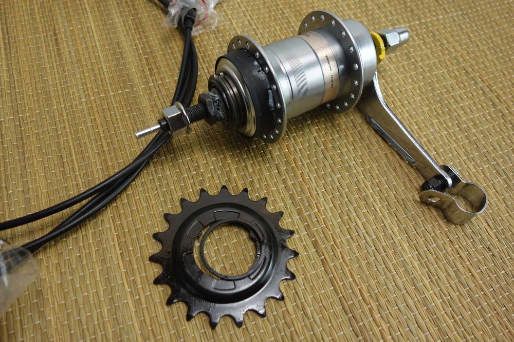 Piasta Shimano Nexus 3+Manetka+Sterowanie+Zębatka Nowy Komplet