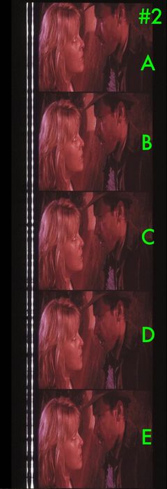 Fotogramas em película do filme Indiana Jones - Temple of Doom