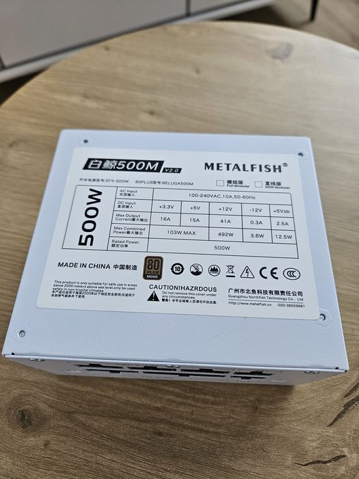 Zasilacz SFX 500W Mini Itx Metalfish