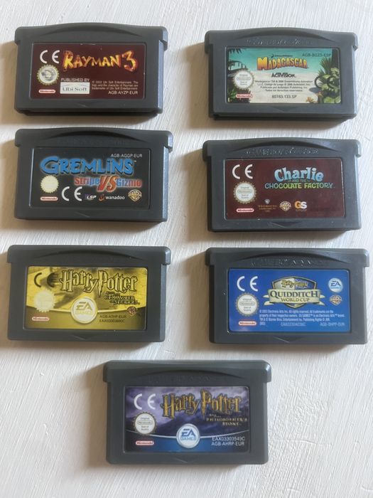 Conjunto 7 jogos gba originais a funcionar