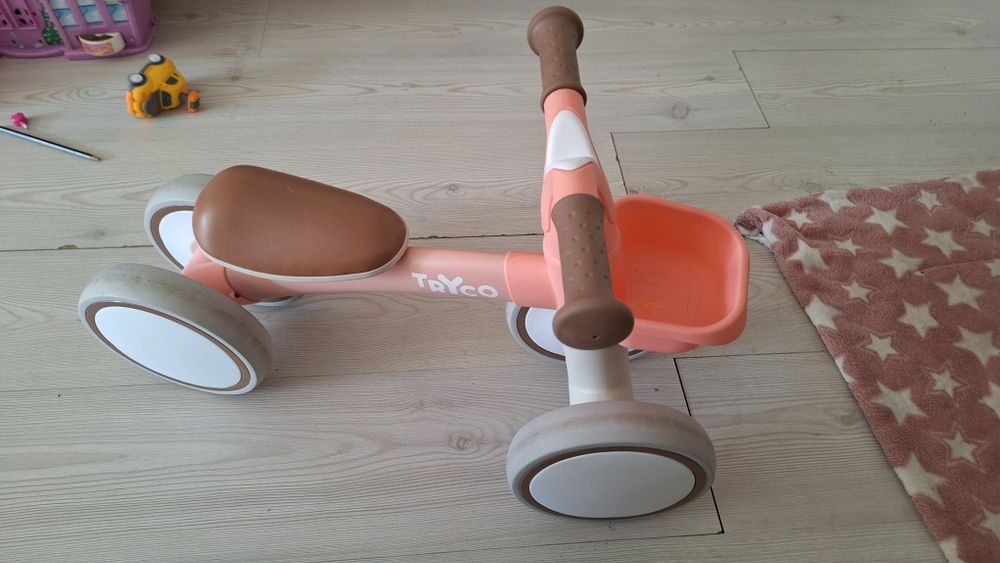 Andador Bebé / Bicicleta sem pedais Tryco - Rosa/Castanho