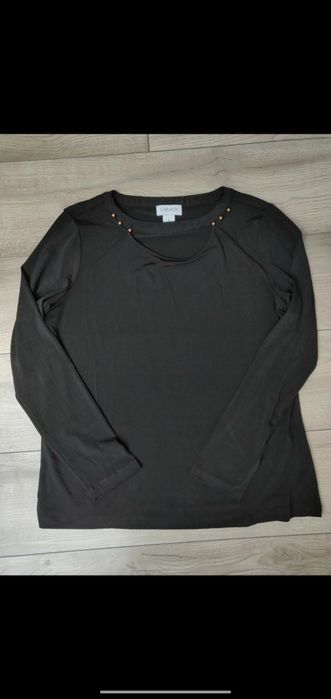 Czarna bluzka z ozdobami Carmen M/L