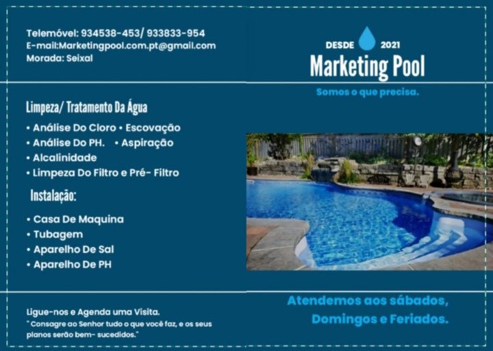 Limpezas de piscina e casa de máquinas a partir