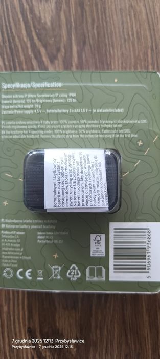 Latarka czołowa LED czołowa nowa wodoodporna