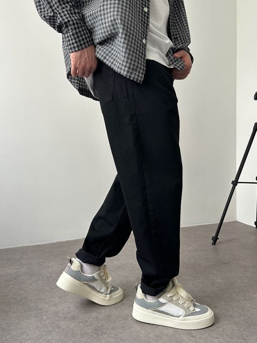 Джинси чоловічі банани балони | Джинсы мужские баллоны balloon мом mom зауженные прямые slim fit завужені Джынсы baloon balon оверсайз | Розмір L