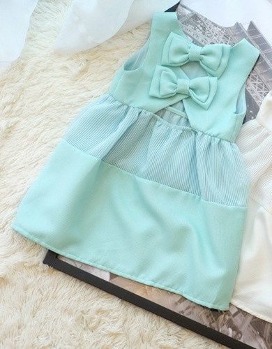 Vestido Menina Cor Água