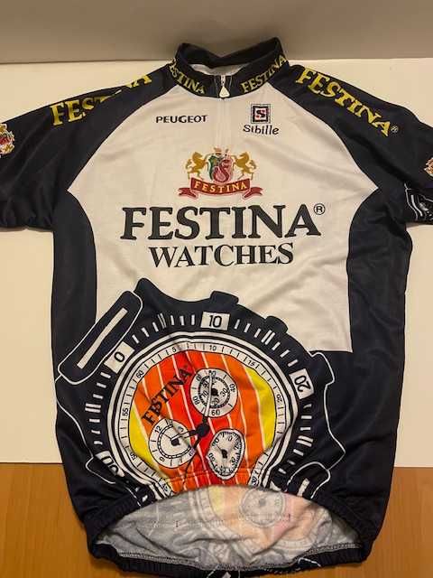 koszulka kolarska retro Festina Sibille rozmiar 5, L/XL
