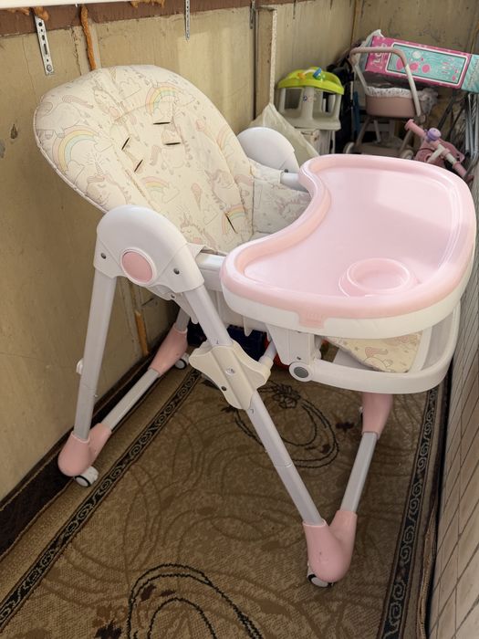 Стільчик для годування Bambi M3233 Unicorn Pink