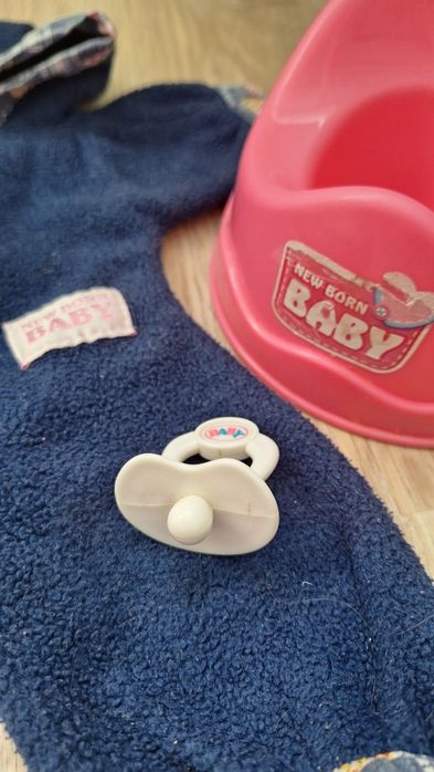 New born baby, аксесуари для ляльки, горшок, пустишка, комбінезон